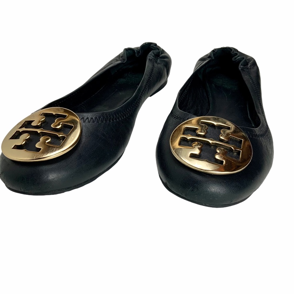SOLD ***TORY BURCH Reva Black Flats. SZ 8.5 - Picture 4 of 15